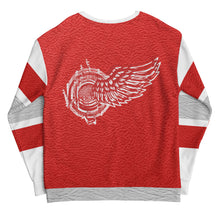 Load image into Gallery viewer, ROYALTY SPORT RED WINGS LEATHER PRINT Sweatshirt