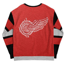 Load image into Gallery viewer, ROYALTY SPORT RED WINGS LEATHER PRINT Sweatshirt