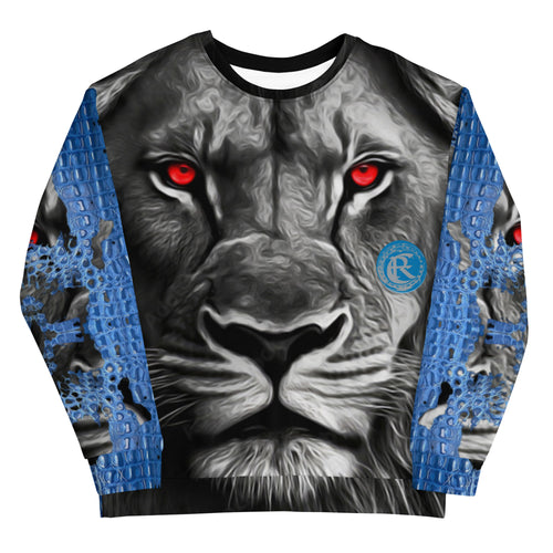 ROYALTY SPORT GATOR PRINT DET. LIONS RED EYES Sweatshirt