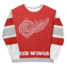 Load image into Gallery viewer, ROYALTY SPORT RED WINGS LEATHER PRINT Sweatshirt