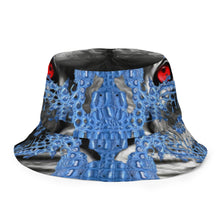 Load image into Gallery viewer, ROYALTY SPORT GATOR PRINT DET. LIONS RED EYES Reversible bucket hat