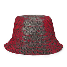 Load image into Gallery viewer, ARTIST DISTRICT GATOR PRINT FACE Reversible bucket hat