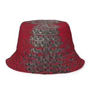 ARTIST DISTRICT GATOR PRINT FACE Reversible bucket hat