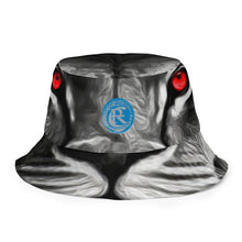 Load image into Gallery viewer, ROYALTY SPORT GATOR PRINT DET. LIONS RED EYES Reversible bucket hat