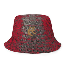 Load image into Gallery viewer, ARTIST DISTRICT GATOR PRINT FACE Reversible bucket hat