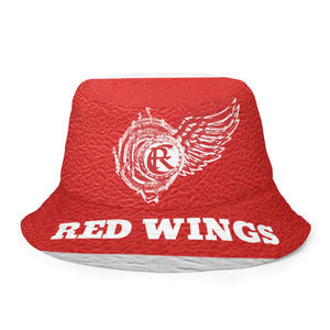 ROYALTY SPORT RED WINGS LEATHER PRINT Reversible bucket hat
