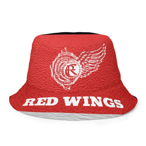 ROYALTY SPORT RED WINGS LEATHER PRINT Reversible bucket hat