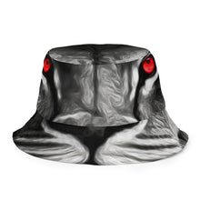 Load image into Gallery viewer, ROYALTY SPORT GATOR PRINT DET. LIONS RED EYES Reversible bucket hat
