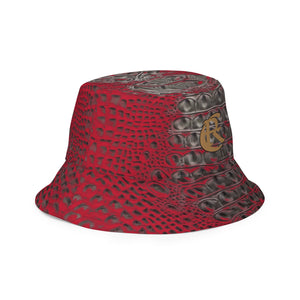 ARTIST DISTRICT GATOR PRINT FACE Reversible bucket hat