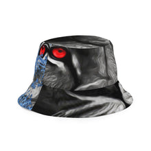 Load image into Gallery viewer, ROYALTY SPORT GATOR PRINT DET. LIONS RED EYES Reversible bucket hat