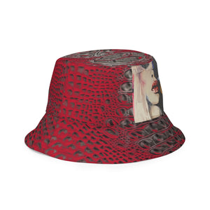 ARTIST DISTRICT GATOR PRINT FACE Reversible bucket hat