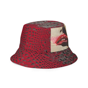 ARTIST DISTRICT GATOR PRINT FACE Reversible bucket hat