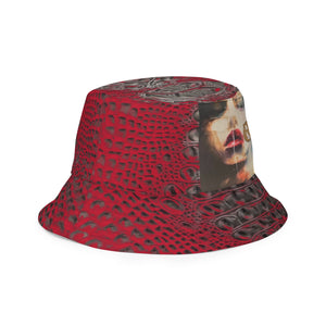 ARTIST DISTRICT GATOR PRINT FACE Reversible bucket hat