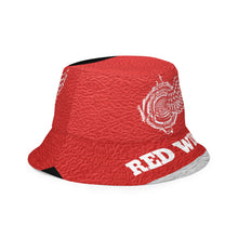 Load image into Gallery viewer, ROYALTY SPORT RED WINGS LEATHER PRINT Reversible bucket hat