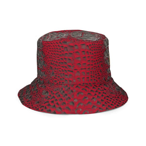 ARTIST DISTRICT GATOR PRINT FACE Reversible bucket hat