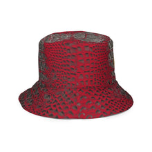 Load image into Gallery viewer, ARTIST DISTRICT GATOR PRINT FACE Reversible bucket hat