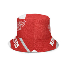 Load image into Gallery viewer, ROYALTY SPORT RED WINGS LEATHER PRINT Reversible bucket hat