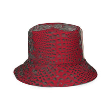 Load image into Gallery viewer, ARTIST DISTRICT GATOR PRINT FACE Reversible bucket hat