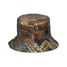 Load image into Gallery viewer, ARTIST DISTRICT GATOR PRINT Reversible bucket hat