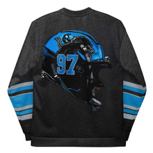 Load image into Gallery viewer, ROYALTY SPORT A. HUTCHINSON LEATHER PRINT Bomber Jacket