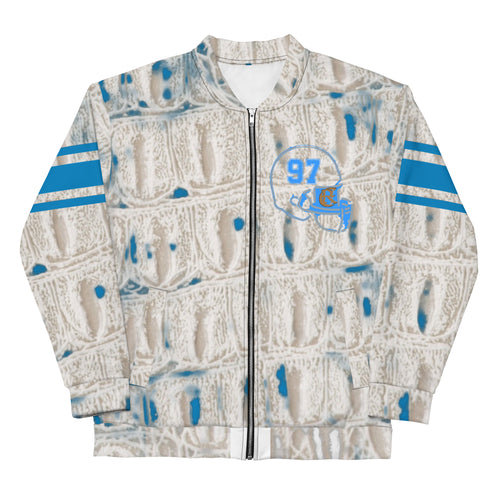 ROYALTY SPORT GATOR PRINT DET. LIONS 97 Bomber Jacket