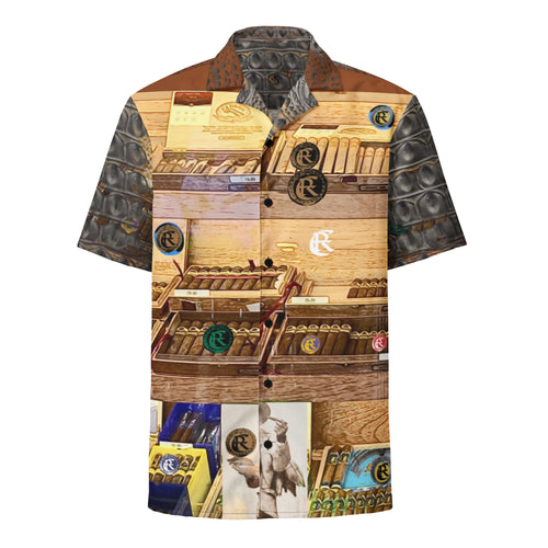 ARTIST DISTRICT GATOR PRINT button shirt