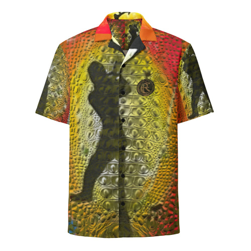 ARTIST DISTRICT GATOR PRINT button shirt