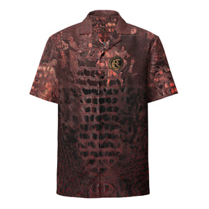 ARTIST DISTRICT GATOR PRINT button shirt