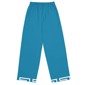 COMPUTERS OVER GUNS wide-leg pants