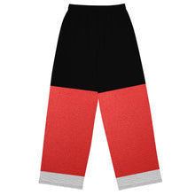 Load image into Gallery viewer, ROYALTY SPORT RED WINGS LEATHER PRINT wide-leg pants