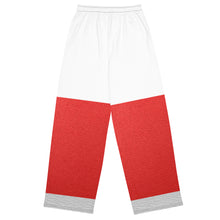 Load image into Gallery viewer, ROYALTY SPORT RED WINGS LEATHER PRINT wide-leg pants