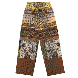 ARTIST DISTRICT GATOR PRINT wide-leg pants