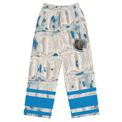 ROYALTY SPORT GATOR DET. LIONS wide-leg pants