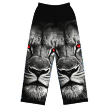 Load image into Gallery viewer, ROYALTY SPORT GATOR PRINT DET. LIONS RED EYES wide-leg pants