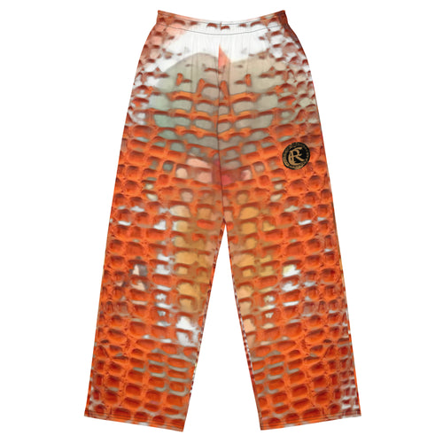 ARTIST DISTRICT GATOR PRINT wide-leg pants