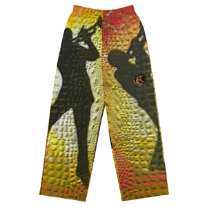 ARTIST DISTRICT GATOR PRINT wide-leg pants