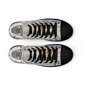 ROYALTY SPORT GATOR PRINT DET. LIONS Men’s high top canvas shoes