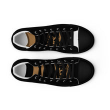 Load image into Gallery viewer, GOLD ROOM Men’s high top canvas shoes