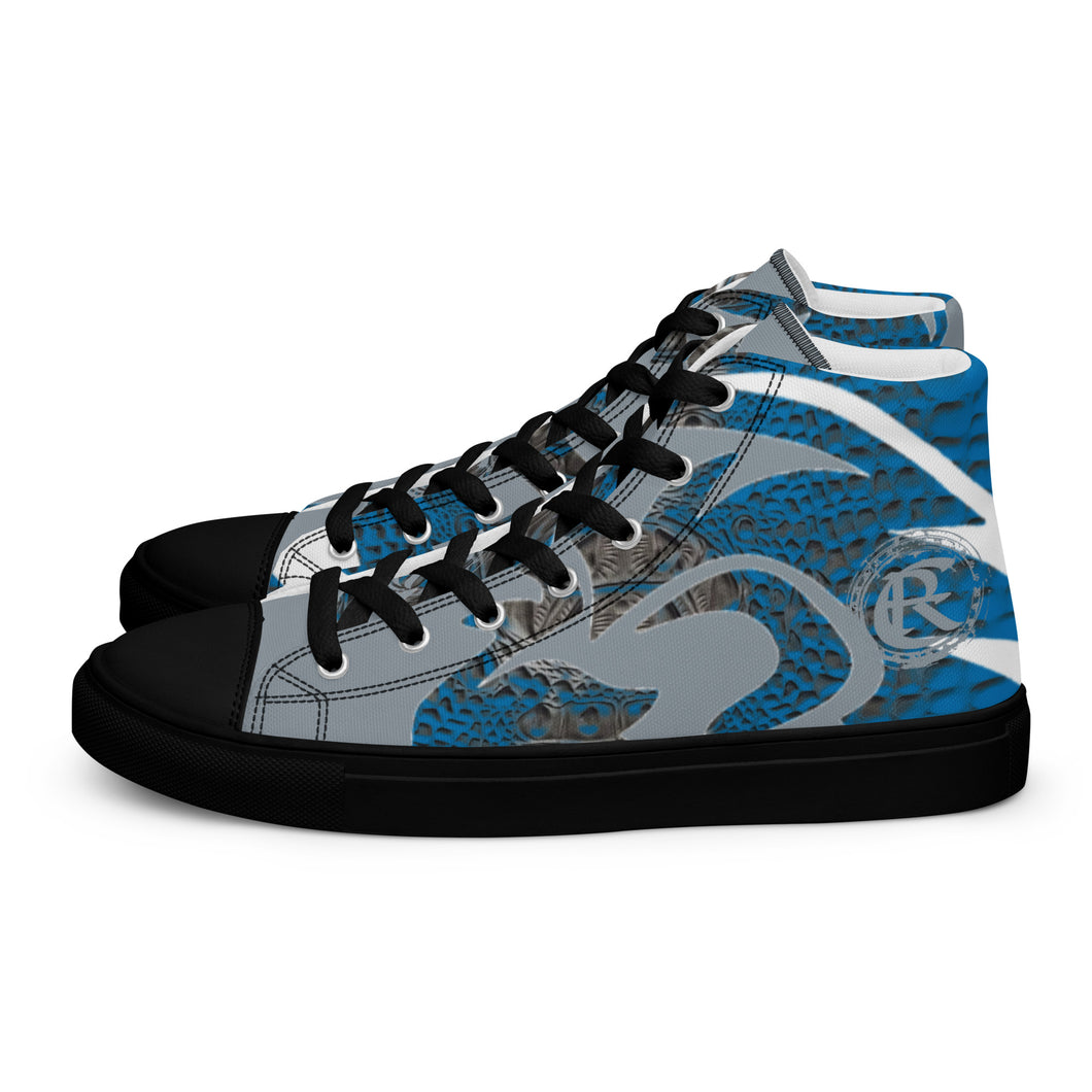 ROYALTY SPORT GATOR PRINT DET. LIONS Men’s high top canvas shoes