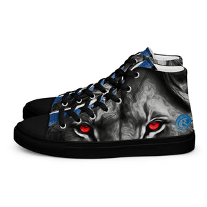 ROYALTY SPORT GATOR PRINT DET. LIONS RED EYES Men’s high top canvas shoes