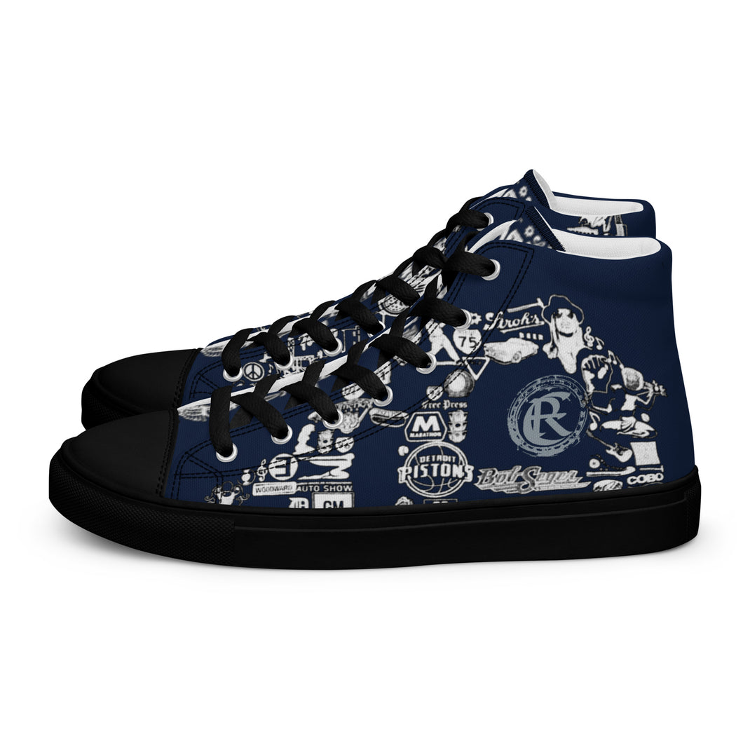 D-BLOCK Men’s high top canvas shoes