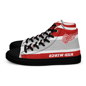 ROYALTY SPORT RED WINGS LEATHER PRINT Men’s high top canvas shoes