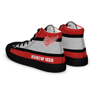 ROYALTY SPORT RED WINGS LEATHER PRINT Men’s high top canvas shoes