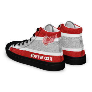 ROYALTY SPORT RED WINGS LEATHER PRINT Men’s high top canvas shoes