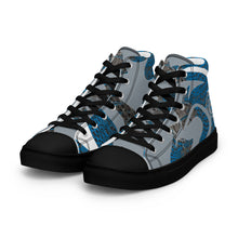 Load image into Gallery viewer, ROYALTY SPORT GATOR PRINT DET. LIONS Men’s high top canvas shoes