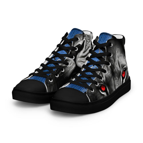 ROYALTY SPORT GATOR PRINT DET. LIONS RED EYES Men’s high top canvas shoes