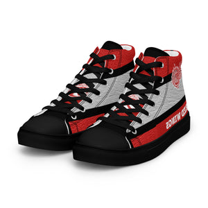 ROYALTY SPORT RED WINGS LEATHER PRINT Men’s high top canvas shoes