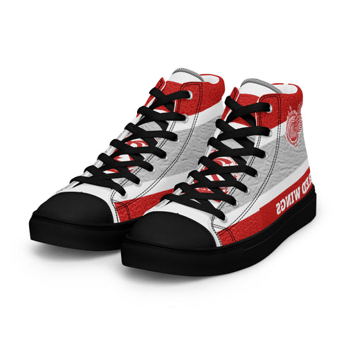 ROYALTY SPORT RED WINGS LEATHER PRINT Men’s high top canvas shoes