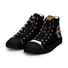 Load image into Gallery viewer, GOLD ROOM Men’s high top canvas shoes