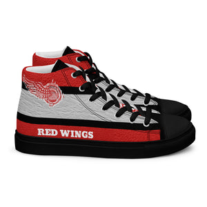 ROYALTY SPORT RED WINGS LEATHER PRINT Men’s high top canvas shoes